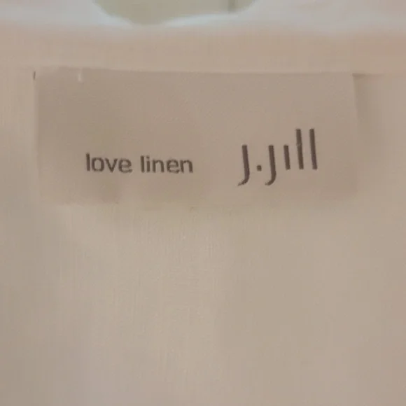 J Jill Love 100% Linen Button-Up Shirt Size 4X White Tunic Pintuck Square Blouse - Picture 5 of 6